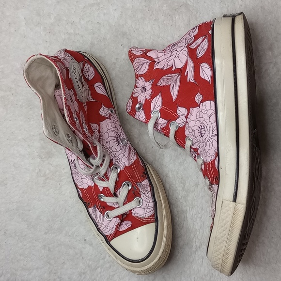 Converse Shoes - Converse Chuck 70 Hi 'Vintage Floral' University Red Cherry Blossom Women's 8